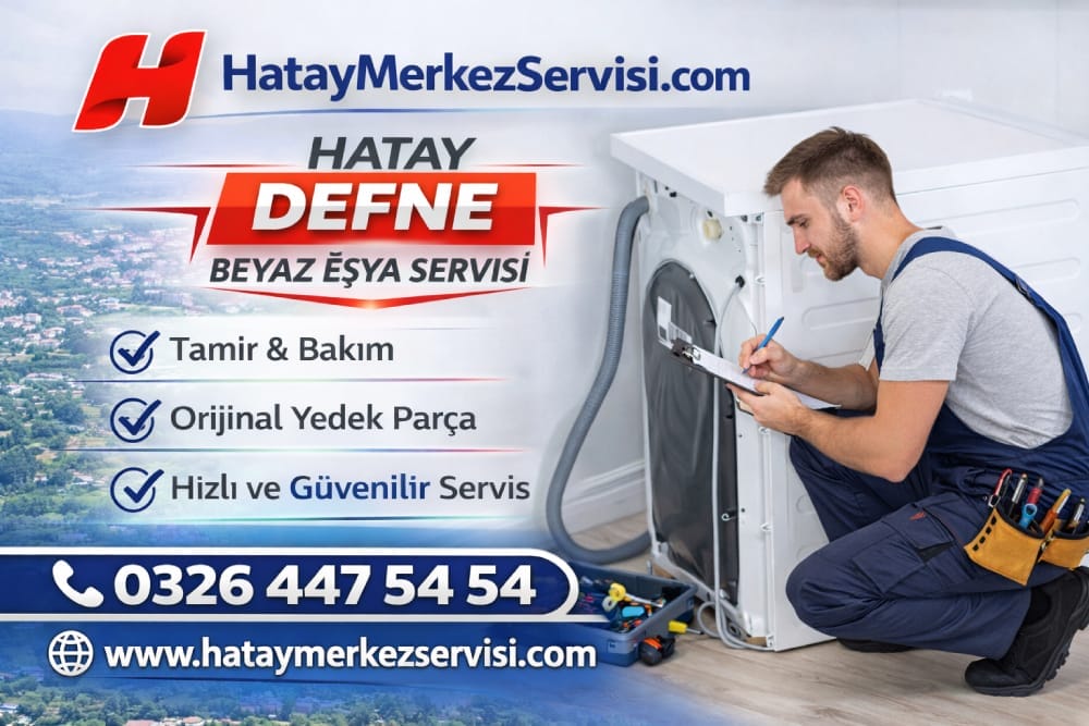 Defne Profilo Servisi teknik servis ekibi Profilo çamaşır makinesi arızasını Defne’de yerinde tamir ederken