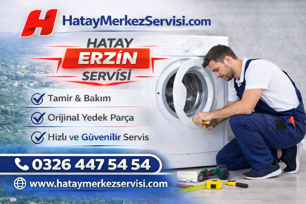 Erzin Profilo Servisi teknisyeni Profilo çamaşır makinesi tamiri yaparken Hatay Erzin Profilo teknik servis hizmeti